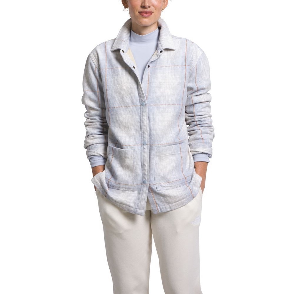 The North Face Women’s Twill Dusty Periwinkle Utility Shacket Sz Small NWT